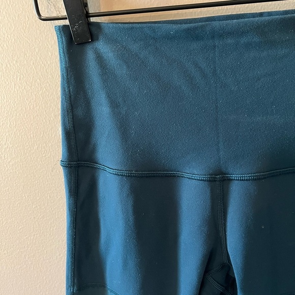 Lululemon Athletica Teal Mesh Cutout High Rise Leggings - Picture 3 of 6